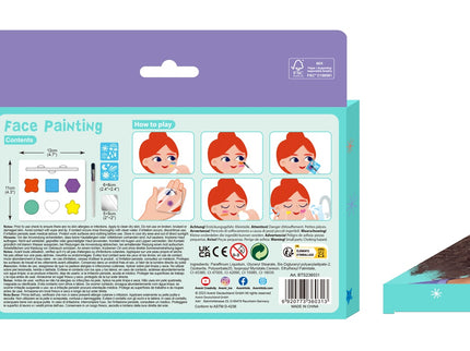 AVENIR Näomaalingute komplekt šabloonidega