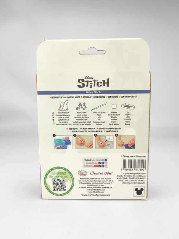 DISNEY STITCH Crystal Art 3D teemantpilt Muusik Stitch