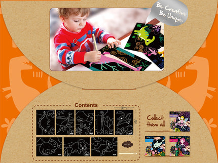 AVENIR Kraapimismäng väikelastele: Dinosaurused