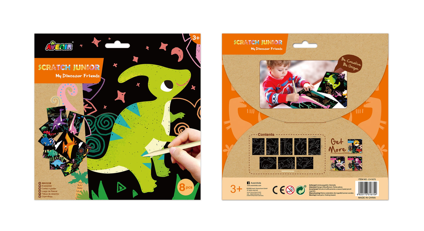 AVENIR Kraapimismäng väikelastele: Dinosaurused