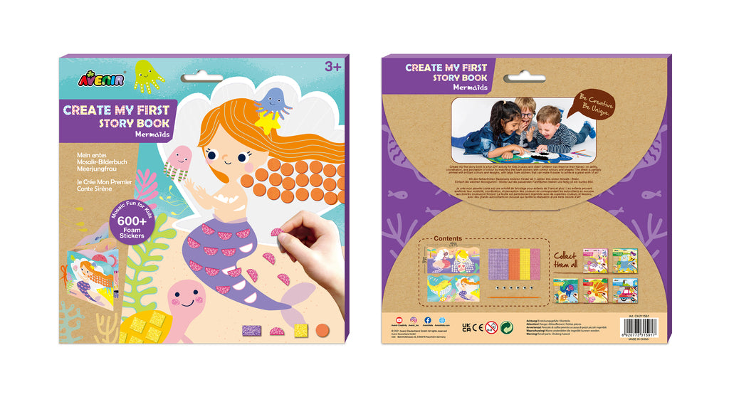 AVENIR Kraapimismäng. Looge oma esimene juturaamat: Mosaiik lastele - Merineitsi