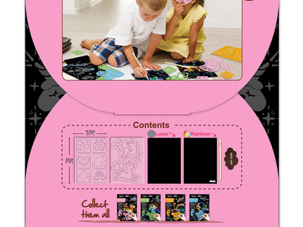 AVENIR Kraapimiskomplekt šablooniga Ükssarvikud