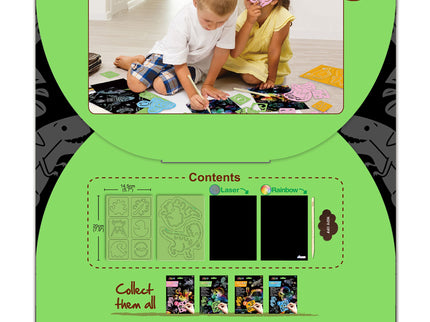 AVENIR Kraapimiskomplekt šablooniga Dinosaurused