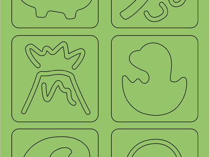 AVENIR Kraapimiskomplekt šablooniga Dinosaurused