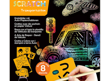 AVENIR Kraapimiskomplekt šablooniga Transport