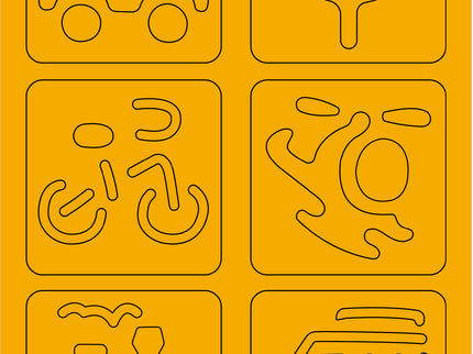 AVENIR Kraapimiskomplekt šablooniga Transport