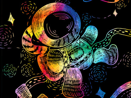 AVENIR Kraapimiskomplekt šablooniga Kosmos