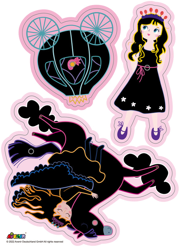 AVENIR kraapimiskomplekt Printsessid