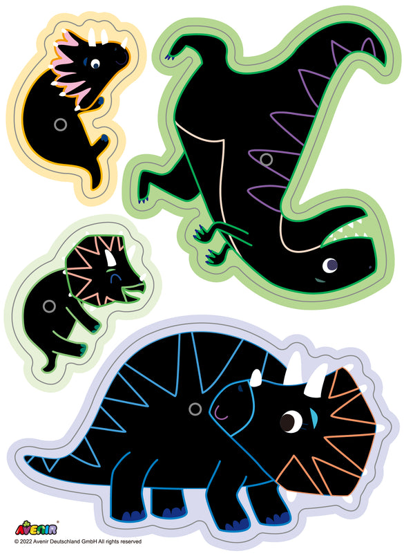 AVENIR kraapimiskomplekt Dinosaurused