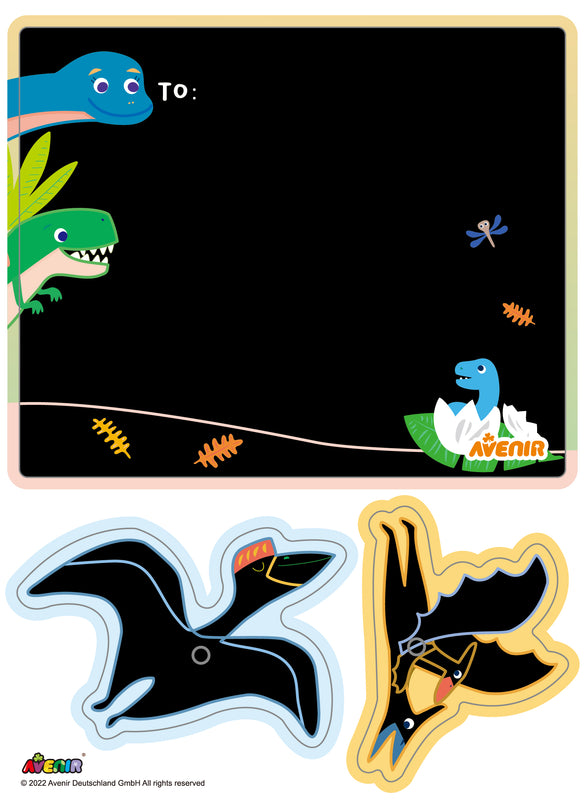 AVENIR kraapimiskomplekt Dinosaurused