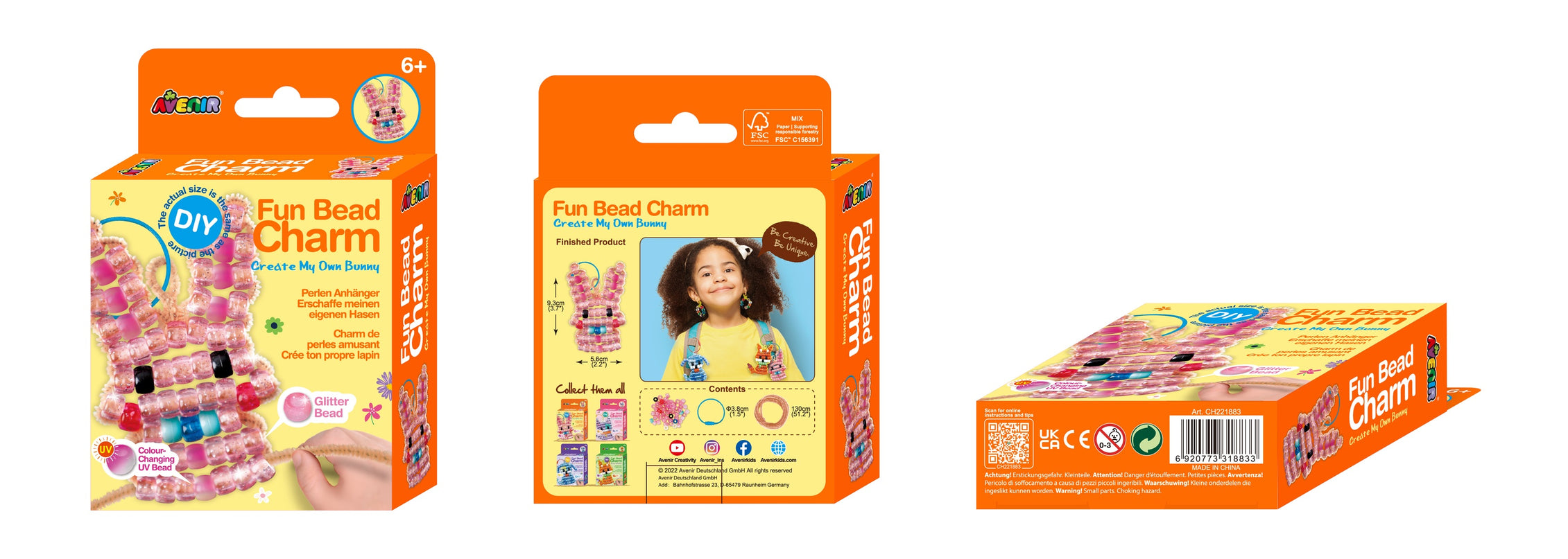 AVENIR Lõbus helmestega ripats: looge omaenda jänku