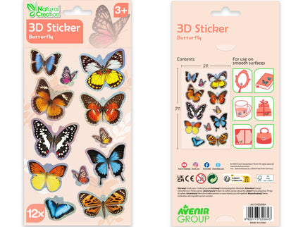 AVENIR 3D kleepsud Liblikad