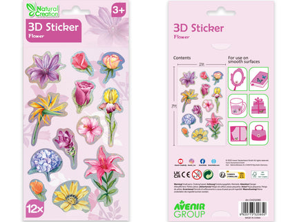 AVENIR 3D kleepsud Lilled