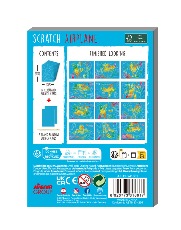 AVENIR Mini kraapimiskomplekt Lennukid