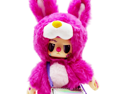 REBEL BEAR pehme mänguasi kotiga, 18 cm