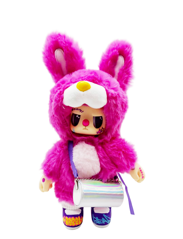 REBEL BEAR pehme mänguasi kotiga, 18 cm