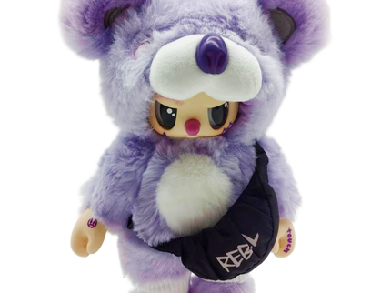 REBEL BEAR pehme mänguasi kotiga, 18 cm