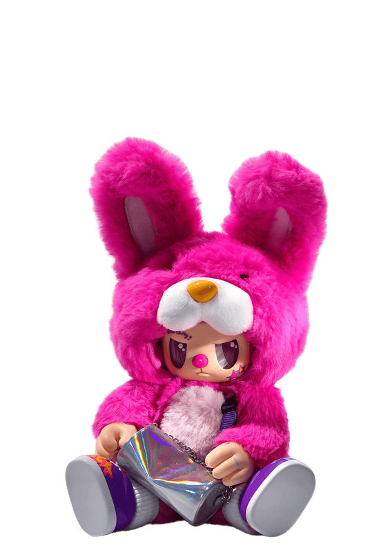 REBEL BEAR pehme mänguasi kotiga, 18 cm