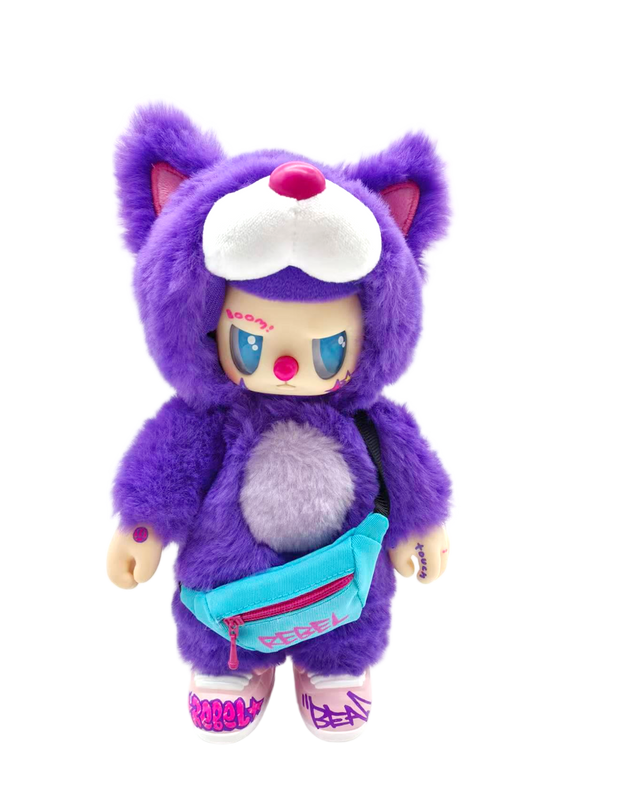 REBEL BEAR pehme mänguasi kotiga, 18 cm
