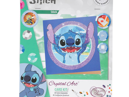 DISNEY STITCH Teemantmaal Õnnitluskaart, 18 x 18 cm