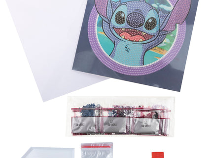 DISNEY STITCH Teemantmaal Õnnitluskaart, 18 x 18 cm