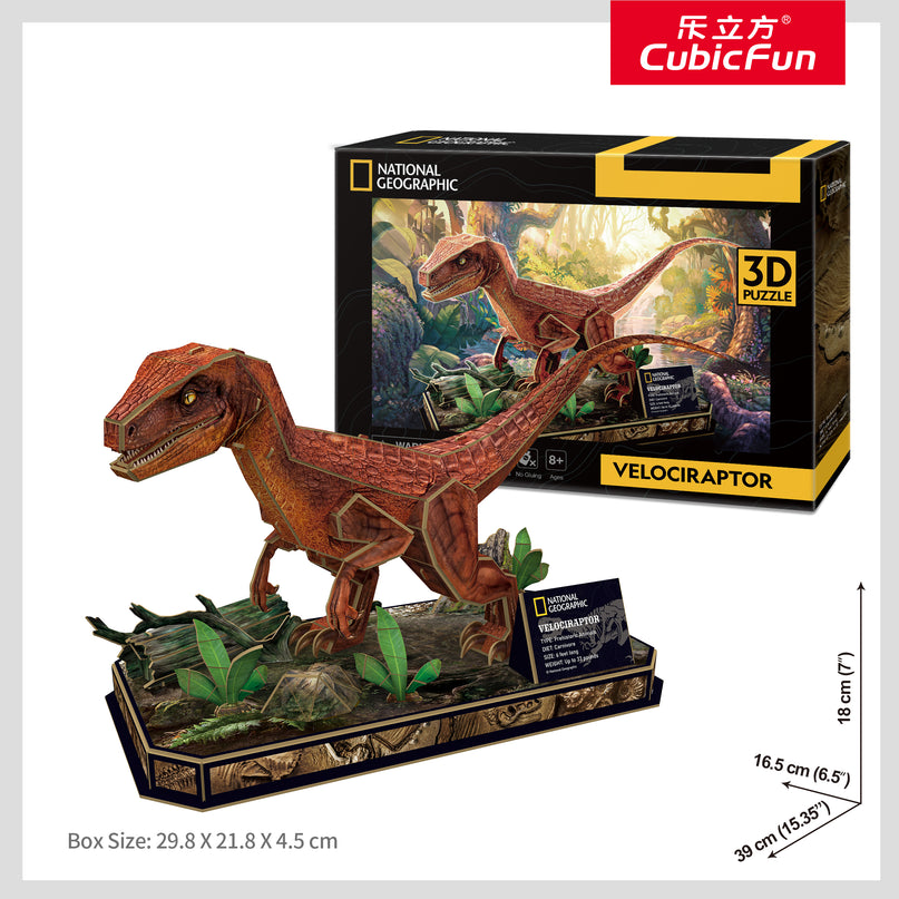 CUBIC FUN National Geographicu 3D pusle Velociraptor