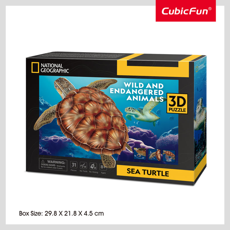 CUBICFUN NATIONAL GEOGRAPHIC 3D pusle merikilpkonn