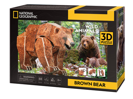 CUBICFUN NATIONAL GEOGRAPHIC 3D pusle pruunkaru