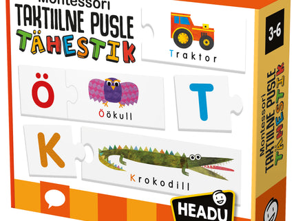 HEADU Montessori taktiilne pusle tähestik (eesti keeles)