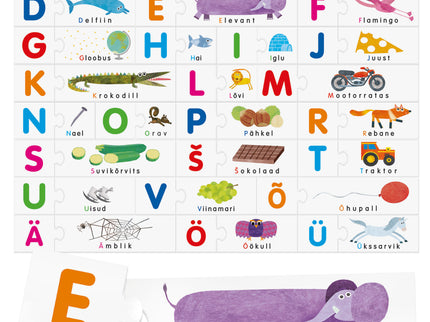 HEADU Montessori taktiilne pusle tähestik (eesti keeles)