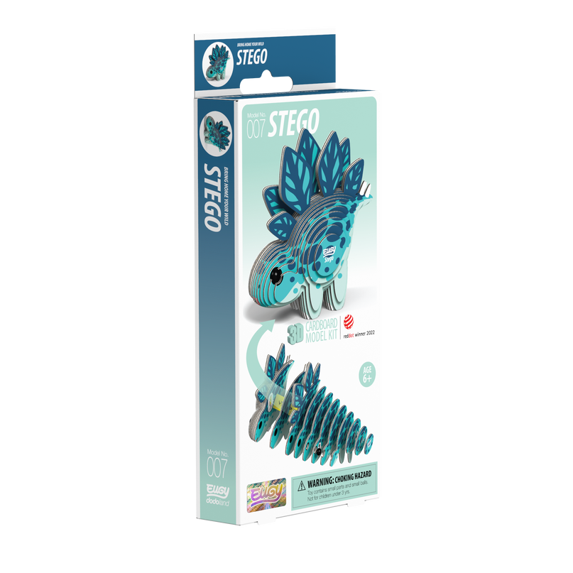 EUGY 3D kokkupandav mudel, Stegosaurus