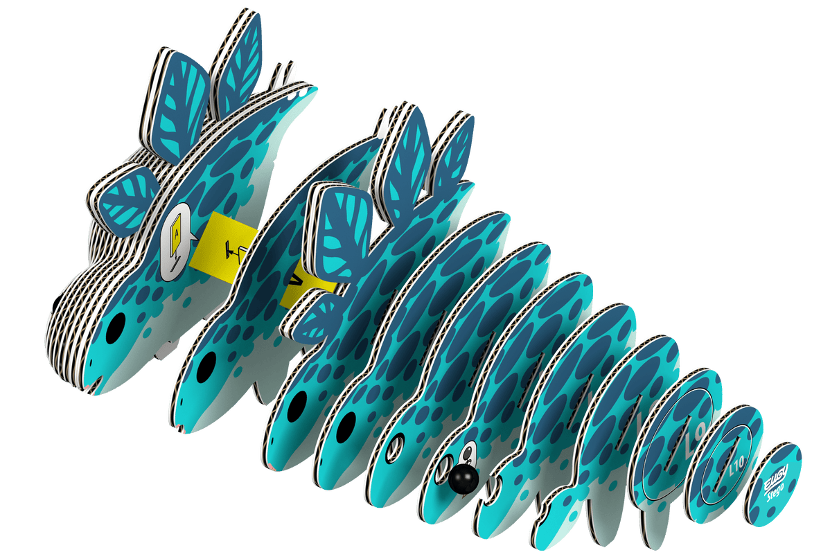 EUGY 3D kokkupandav mudel, Stegosaurus