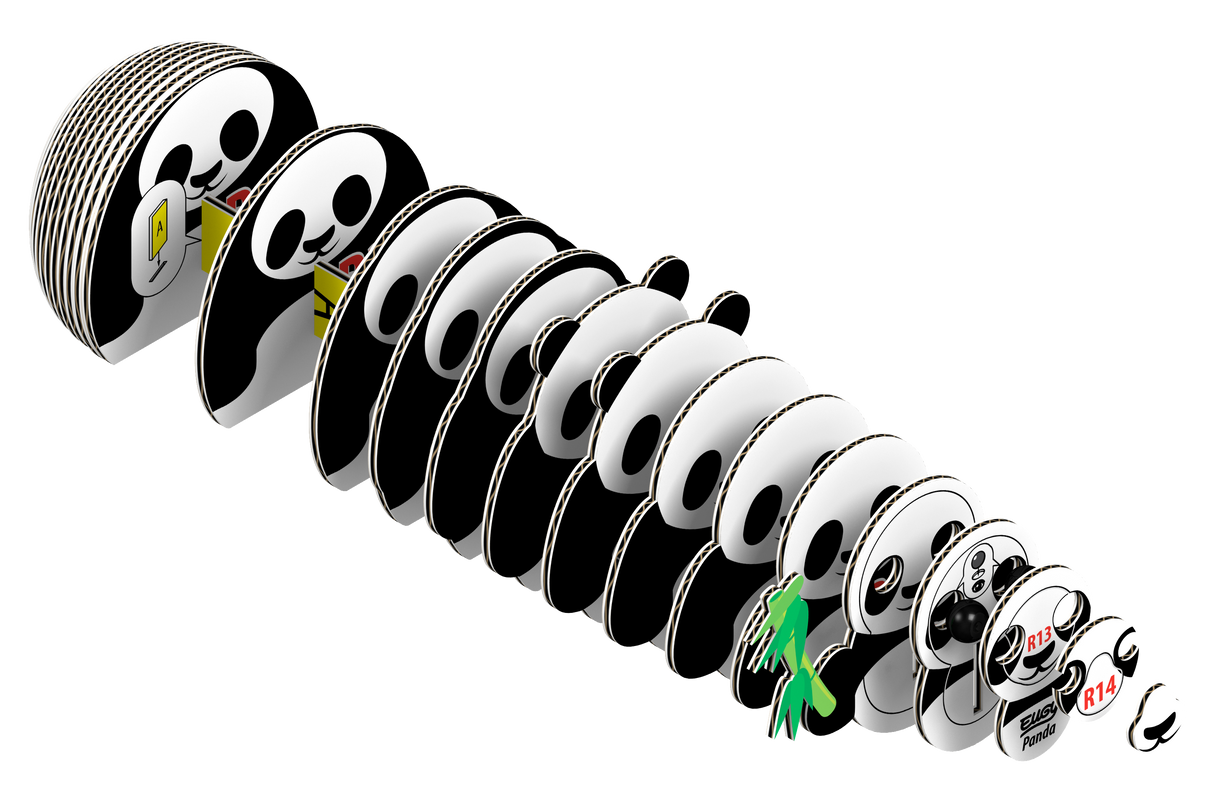 EUGY 3D kokkupandav mudel, Panda