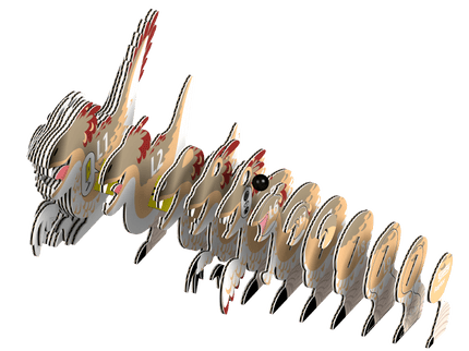 EUGY 3D kokkupandav mudel, Raptor