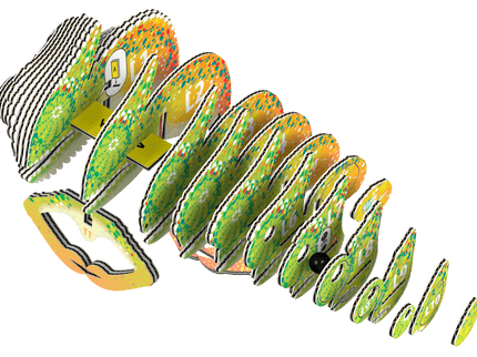 EUGY 3D kokkupandav mudel, Kameelion