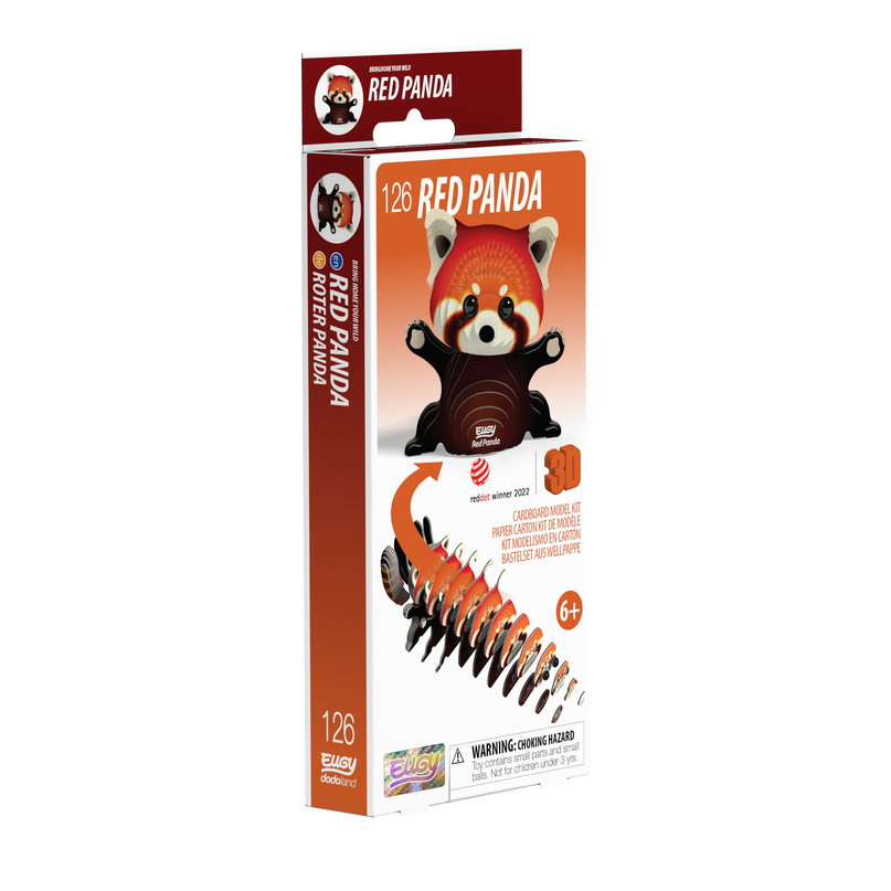 EUGY 3D kokkupandav mudel, Punane panda
