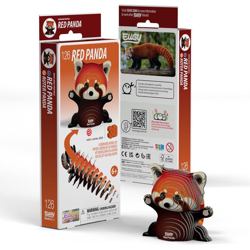 EUGY 3D kokkupandav mudel, Punane panda