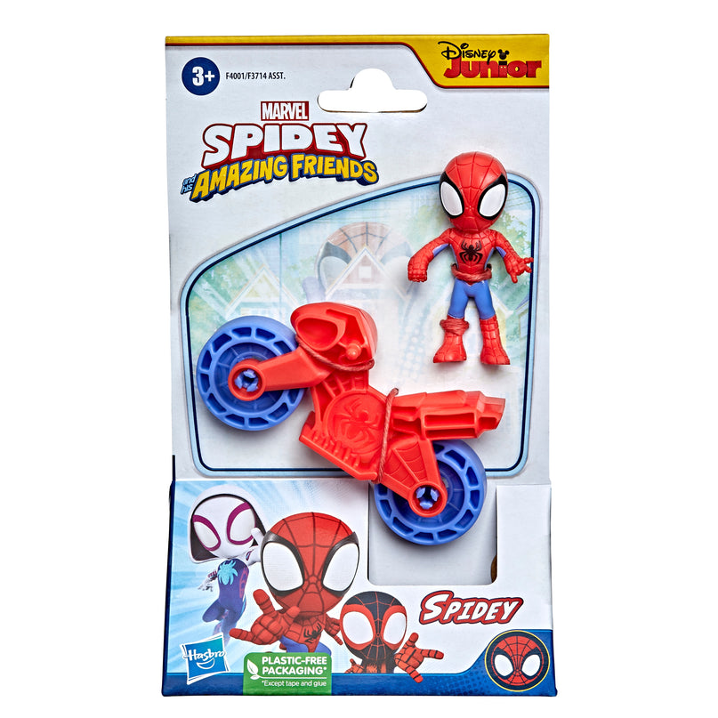 SPIDER-MAN mängukomplekt jalgratas ja figuur 6 cm