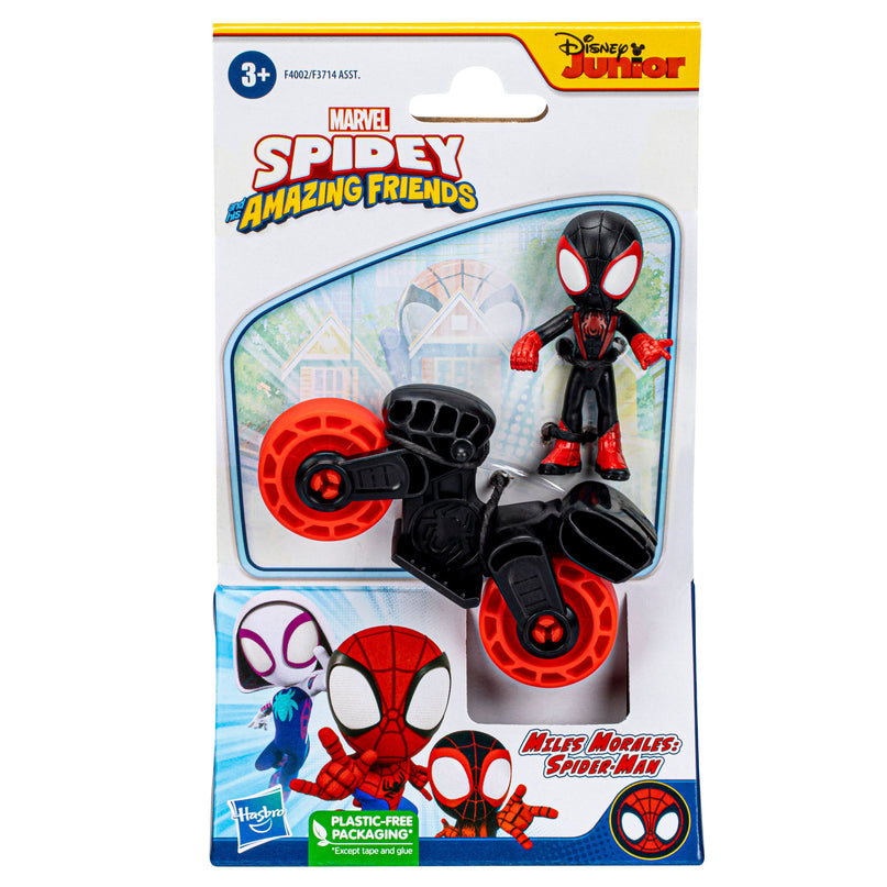SPIDER-MAN mängukomplekt jalgratas ja figuur 6 cm