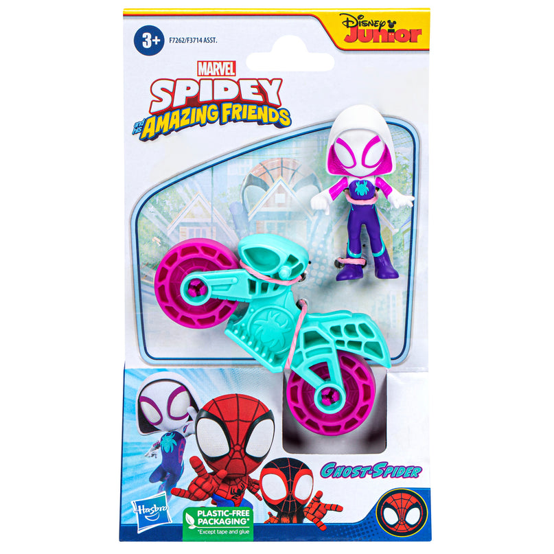 SPIDER-MAN mängukomplekt jalgratas ja figuur 6 cm