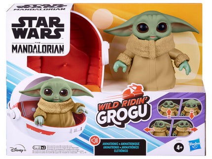 STAR WARS Interaktiivne pehme mänguasi Wild Ridin´ Grogu, 12 cm