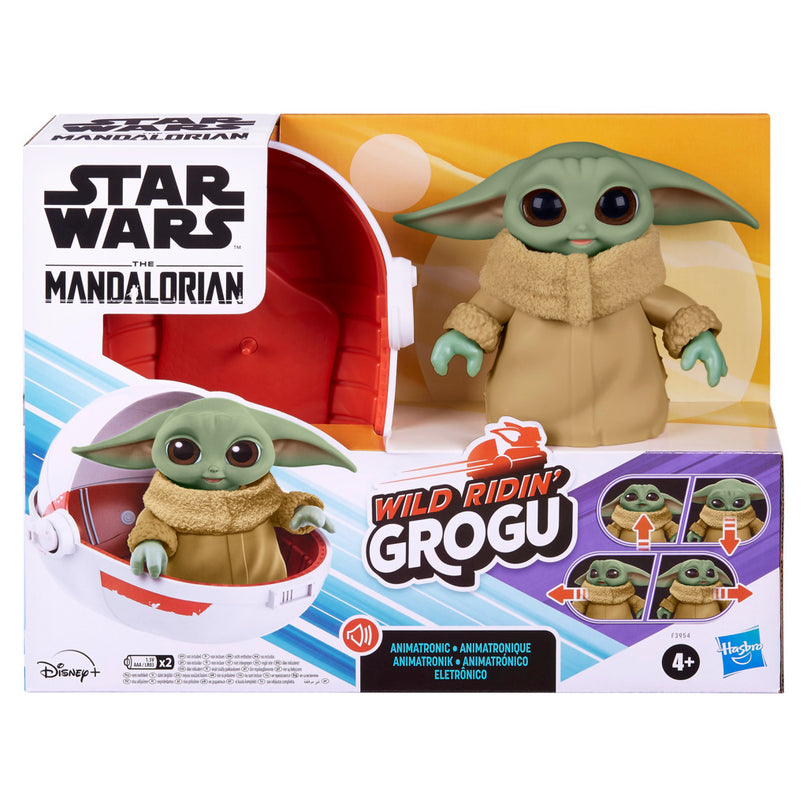 STAR WARS Interaktiivne pehme mänguasi Wild Ridin´ Grogu, 12 cm