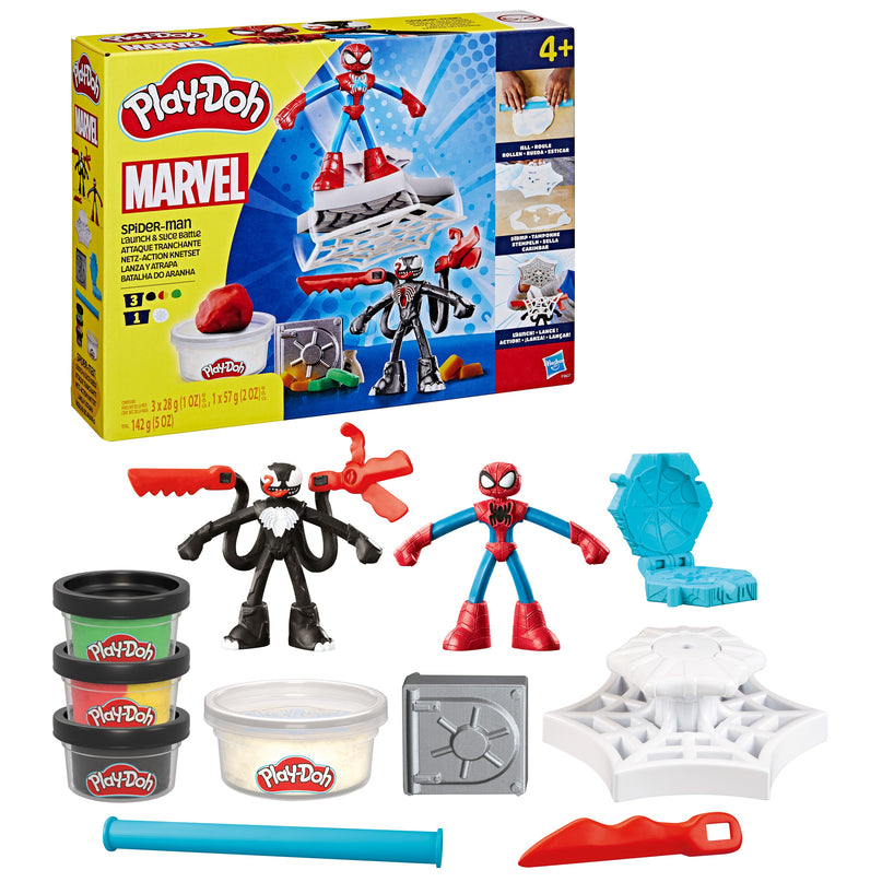 PLAY-DOH mängukomplekt Spiderman lauch ja Slice Battle