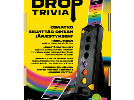 Trivial Pursuit board game Drop Trivia Game (in finnish language)