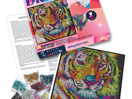 KITFIX Käsitöökomplekt Teemantkunst Tiiger