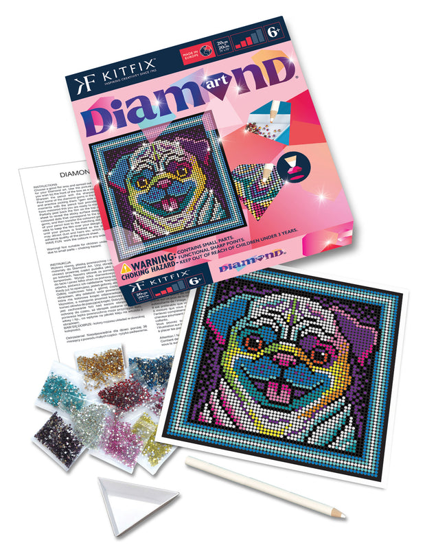 KITFIX Käsitöökomplekt Teemantkunst Mops