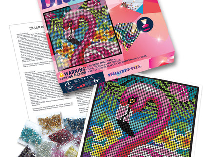 KITFIX Käsitöökomplekt Teemantkunst Flamingo