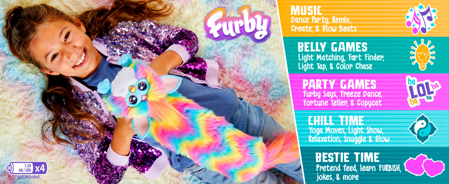 FURBY interaktiivne mänguasi Dj Furby Rainbow