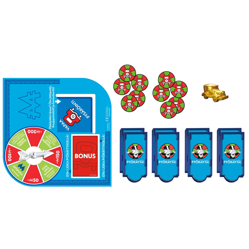 MONOPOLY Board game Free Parking Jackpot expansion (In Finnish lang.)