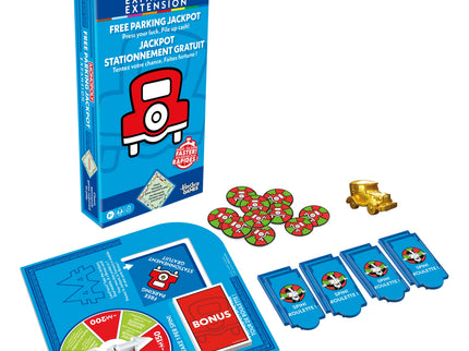 MONOPOLY Board game Free Parking Jackpot expansion (In Finnish lang.)